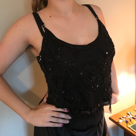 Adorable Beaded Crop Top - Picture 1 of 6